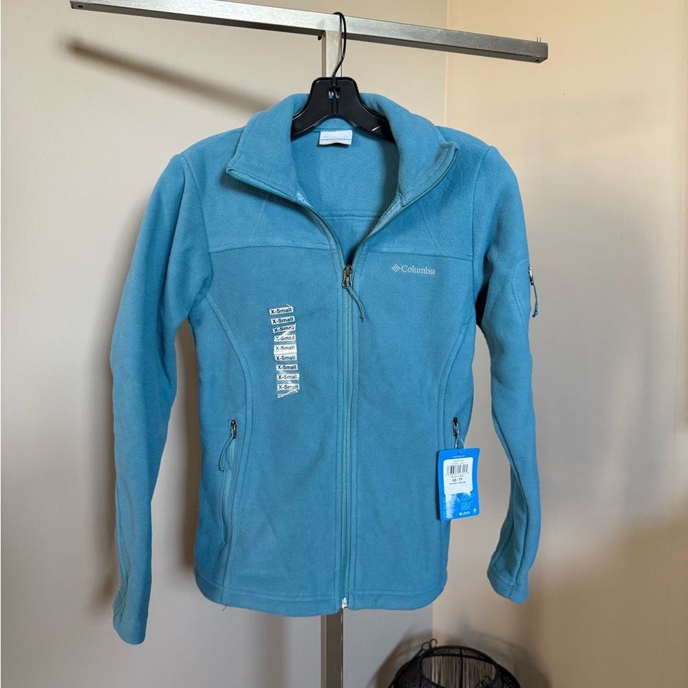Columbia Teal Full-Zip Fleece Jacket